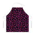 Purple Marijuana Leaf Pattern Print Adjustable Apron