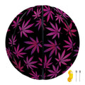 Purple Marijuana Leaf Pattern Print Basketball