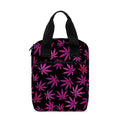 Purple Marijuana Leaf Pattern Print Bible Tote Bag