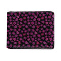Purple Marijuana Leaf Pattern Print Bifold Wallet