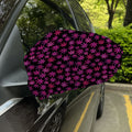 Purple Marijuana Leaf Pattern Print Car Side Mirror Covers