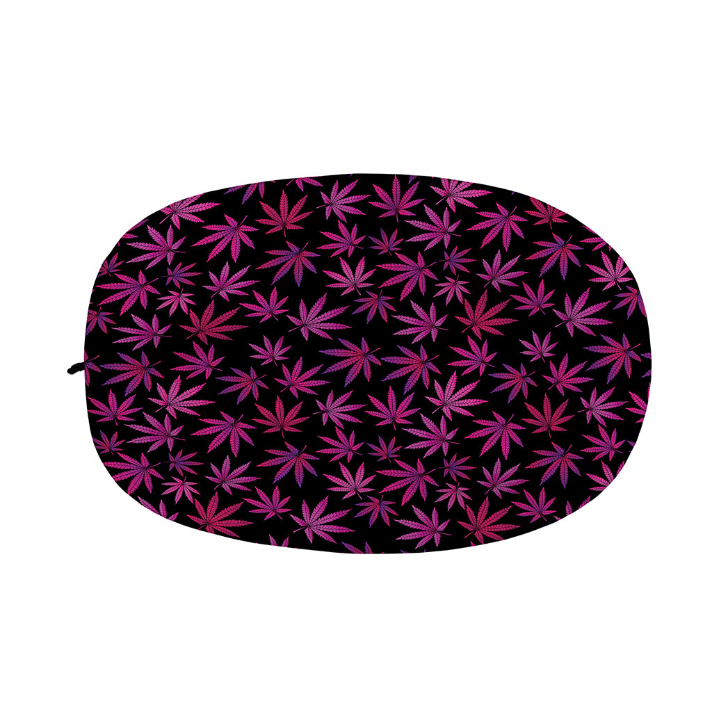 Purple Marijuana Leaf Pattern Print Car Side Mirror Covers