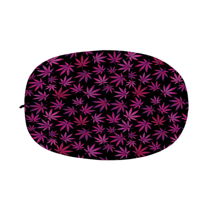 Purple Marijuana Leaf Pattern Print Car Side Mirror Covers