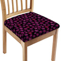 Purple Marijuana Leaf Pattern Print Chair Cushion Cover