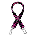 Purple Marijuana Leaf Pattern Print Dog Seat Belt