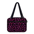 Purple Marijuana Leaf Pattern Print Double Strap Bible Bag