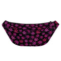 Purple Marijuana Leaf Pattern Print Fanny Pack