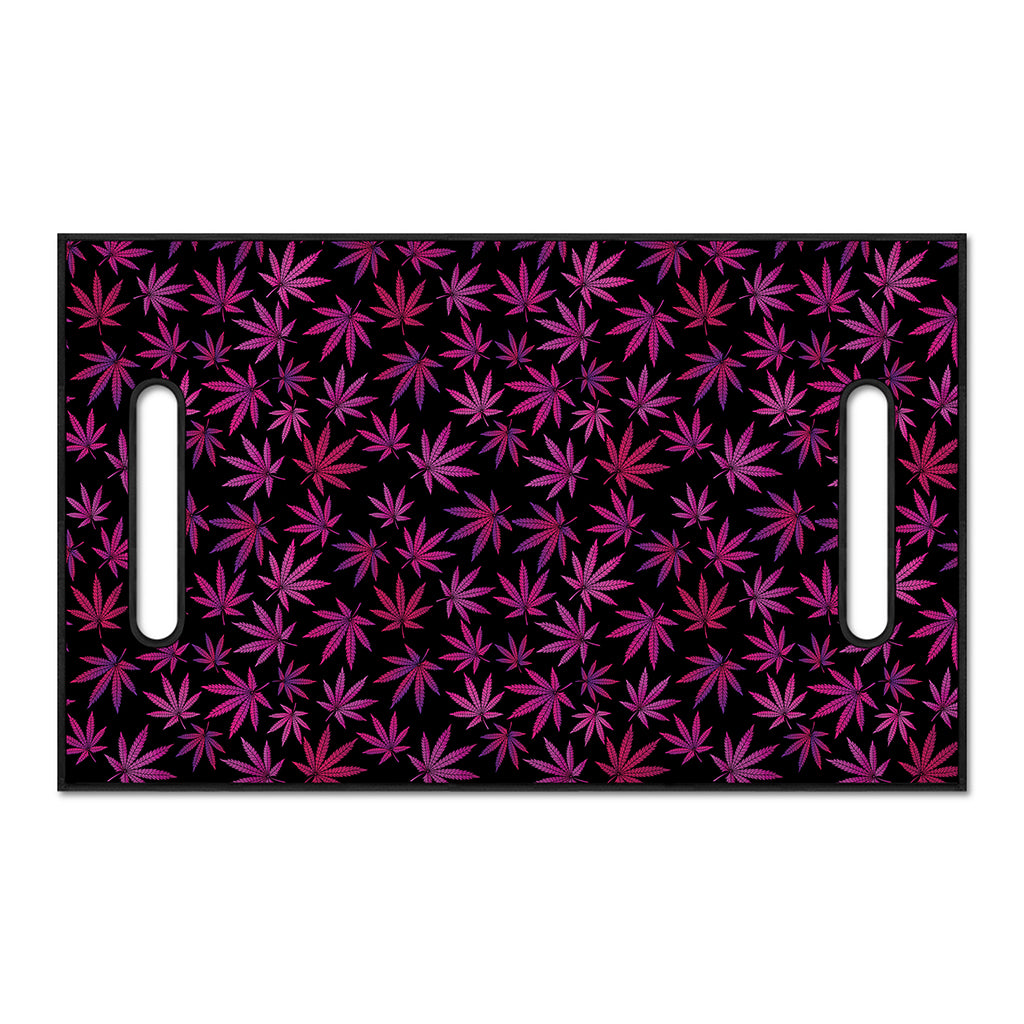 Purple Marijuana Leaf Pattern Print Golf Cart Seat Cover