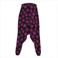 Purple Marijuana Leaf Pattern Print Hammer Pants