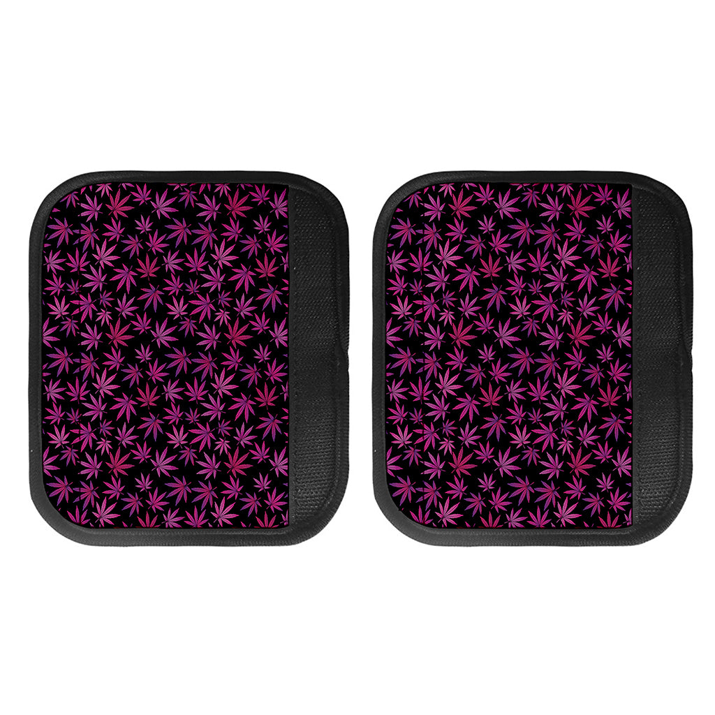 Purple Marijuana Leaf Pattern Print Handle Covers