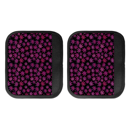 Purple Marijuana Leaf Pattern Print Handle Covers