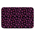 Purple Marijuana Leaf Pattern Print Indoor Door Mat