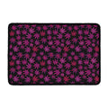 Purple Marijuana Leaf Pattern Print Kitchen Mat