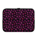 Purple Marijuana Leaf Pattern Print Laptop Sleeve