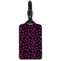 Purple Marijuana Leaf Pattern Print Luggage Tag