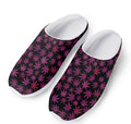 Purple Marijuana Leaf Pattern Print Mesh Casual Shoes