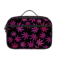 Purple Marijuana Leaf Pattern Print Portable Lunch Bag