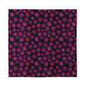 Purple Marijuana Leaf Pattern Print Silk Bandana