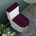 Purple Marijuana Leaf Pattern Print Toilet Lid And Tank Cover Set