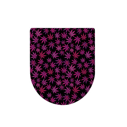 Purple Marijuana Leaf Pattern Print Toilet Lid Cover