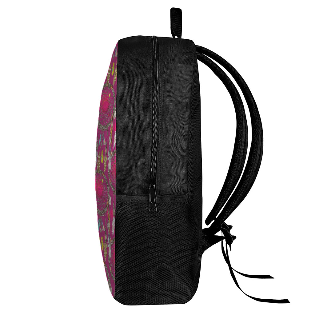 Purple Native Dream Catcher Print 17 Inch Backpack