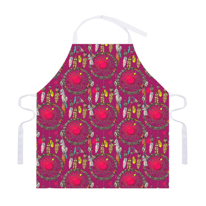 Purple Native Dream Catcher Print Adjustable Apron