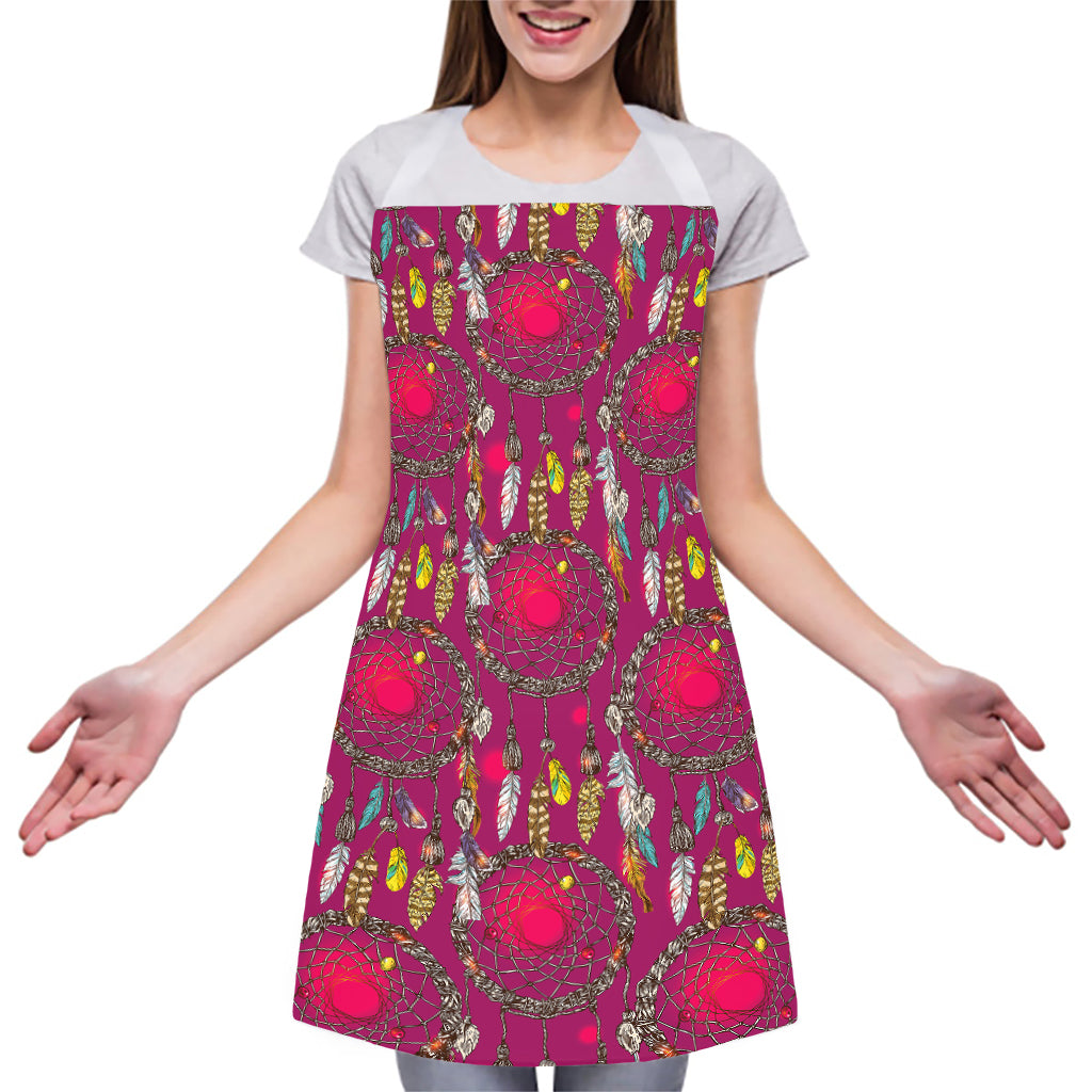 Purple Native Dream Catcher Print Adjustable Apron