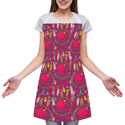 Purple Native Dream Catcher Print Adjustable Apron