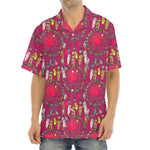 Purple Native Dream Catcher Print Aloha Shirt