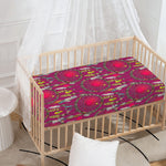 Purple Native Dream Catcher Print Baby Crib Sheet