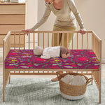 Purple Native Dream Catcher Print Baby Crib Sheet