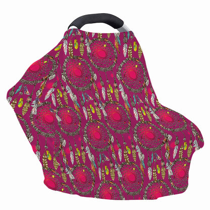 Purple Native Dream Catcher Print Baby Seat Cover