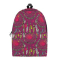 Purple Native Dream Catcher Print School Backpack
