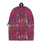 Purple Native Dream Catcher Print Backpack