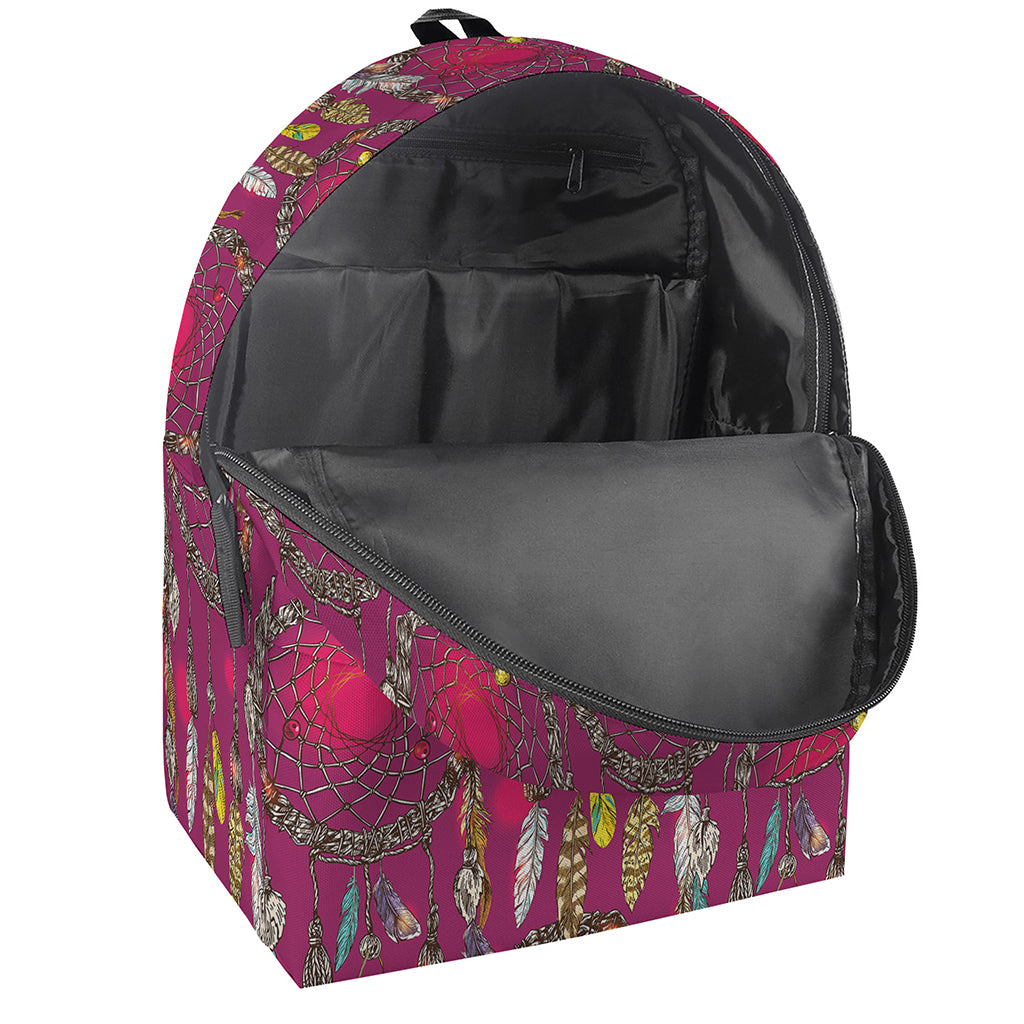 Purple Native Dream Catcher Print Backpack