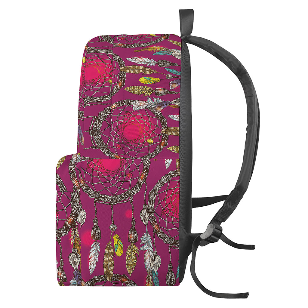Purple Native Dream Catcher Print Backpack