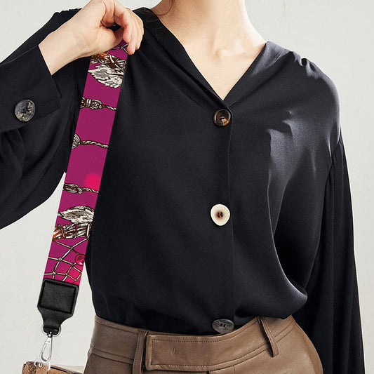 Purple Native Dream Catcher Print Bag Strap