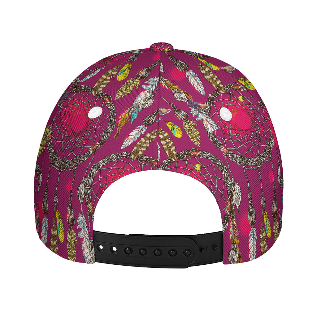 Purple Native Dream Catcher Print Baseball Cap