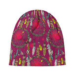 Purple Native Dream Catcher Print Beanie