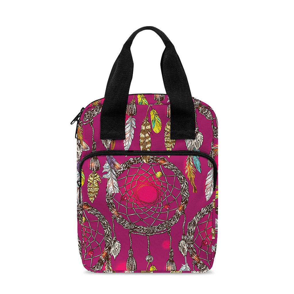 Purple Native Dream Catcher Print Bible Tote Bag
