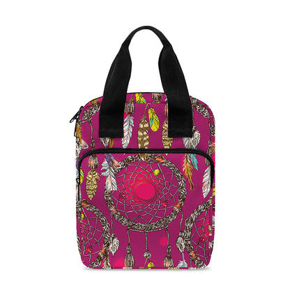 Purple Native Dream Catcher Print Bible Tote Bag