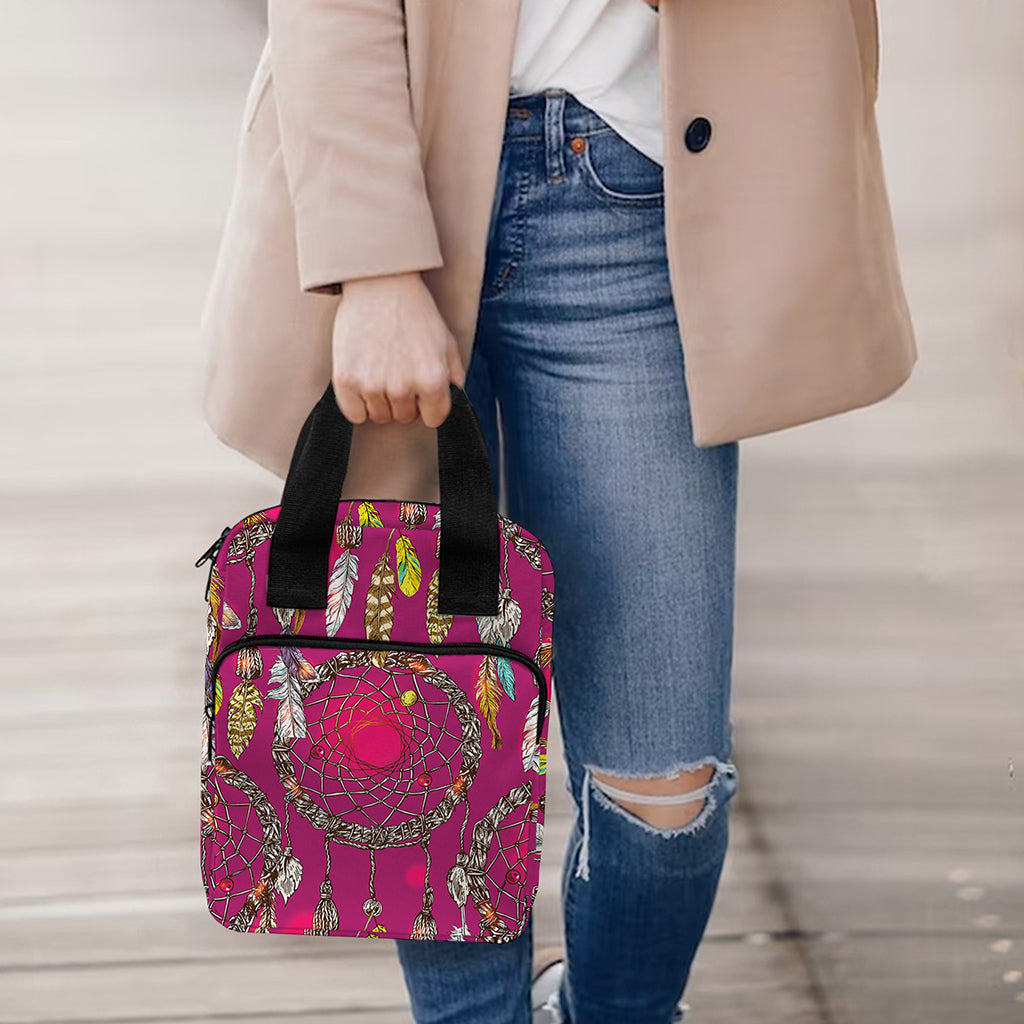 Purple Native Dream Catcher Print Bible Tote Bag