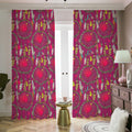 Purple Native Dream Catcher Print Dimout Pencil Pleat Curtains