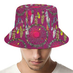Purple Native Dream Catcher Print Bucket Hat