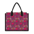 Purple Native Dream Catcher Print Canvas Tote Bag