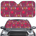 Purple Native Dream Catcher Print Car Windshield Sun Shade