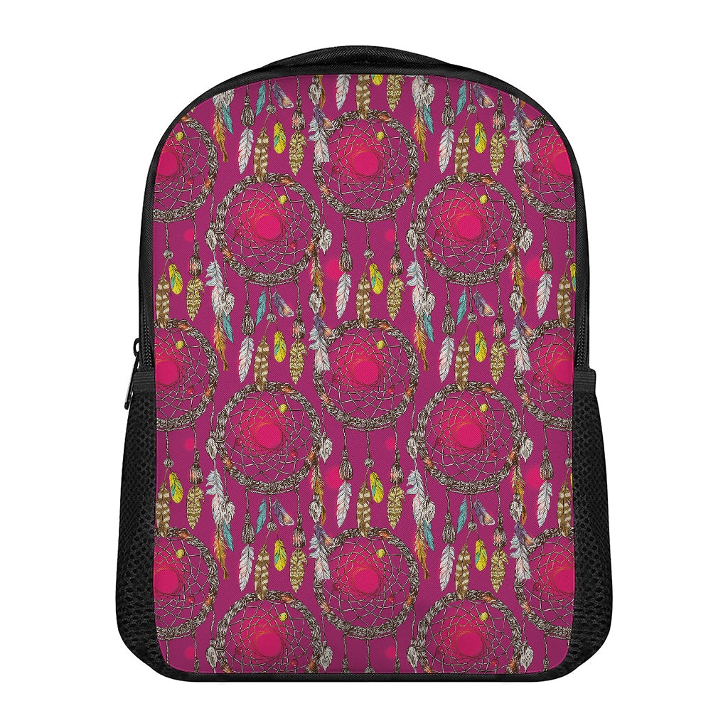 Purple Native Dream Catcher Print Casual Backpack