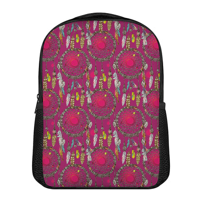 Purple Native Dream Catcher Print Casual Backpack