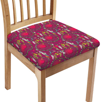 Purple Native Dream Catcher Print Chair Cushion Cover