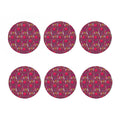 Purple Native Dream Catcher Print Coaster Set